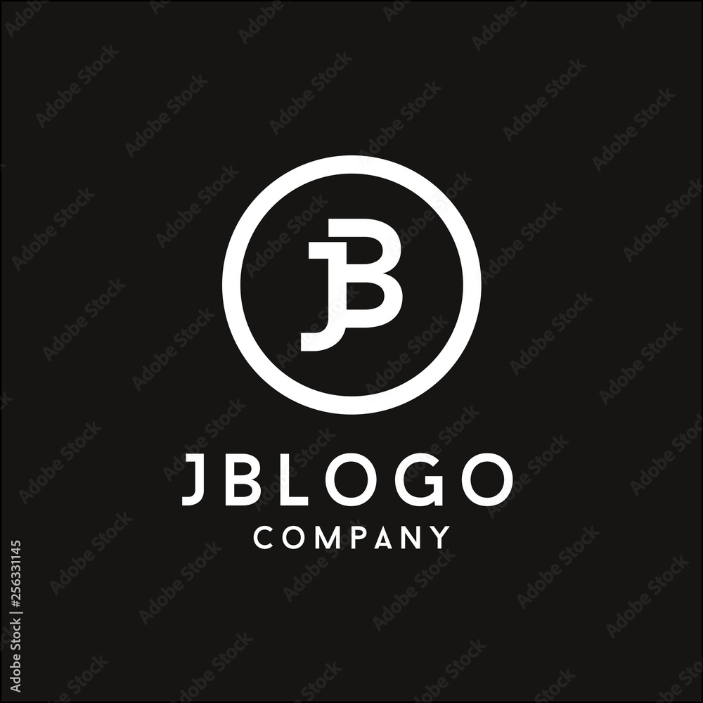  Monogram initial JB logo design