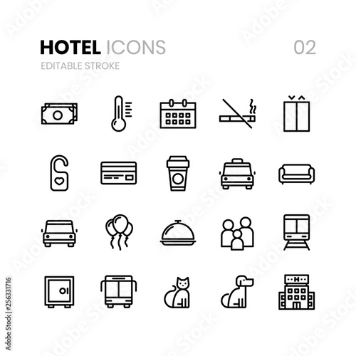 Hotel Line Icons 02