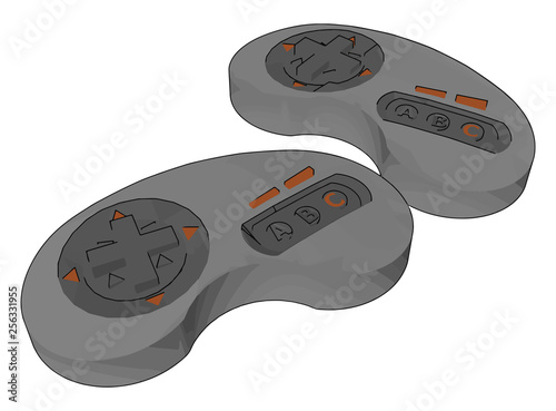 A controlling device picture vector or color illustration