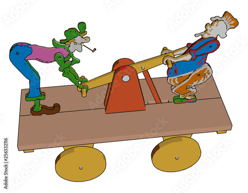 A beautiful toy vector or color illustration