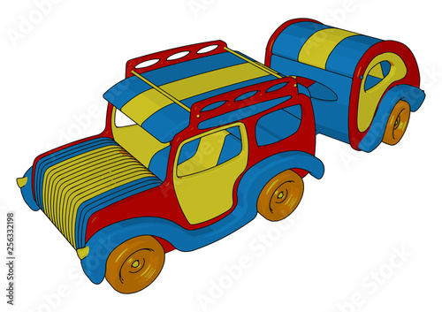 Multicolored toy vector or color illustration