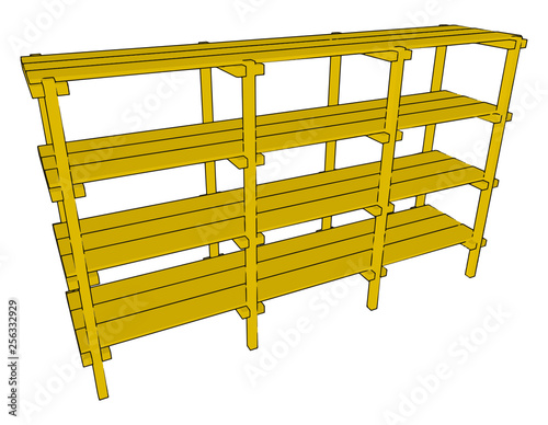 A type of shelf picture vector or color illustration