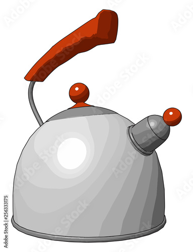 Parts of kettle vector or color illustration