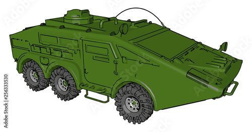 Light weight armor car vector or color illustration