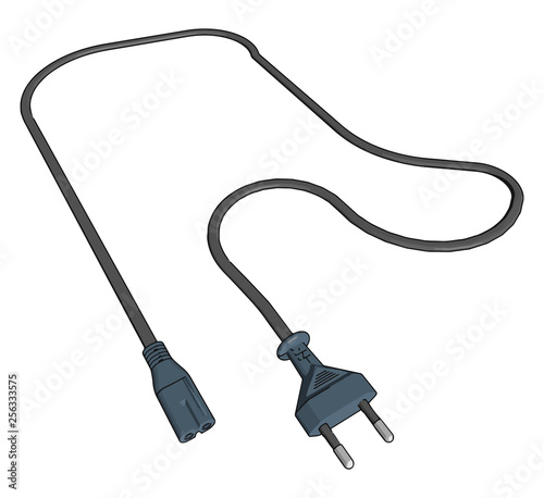 An electrical connector vector or color illustration