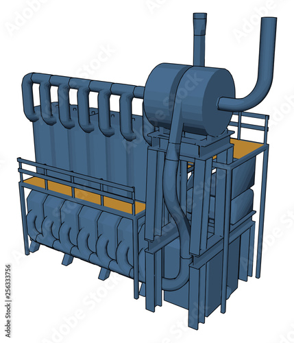 A type of machine vector or color illustration