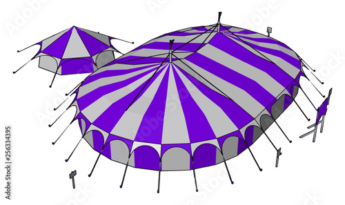 Circus a special type of joyful entertainment vector or color illustration