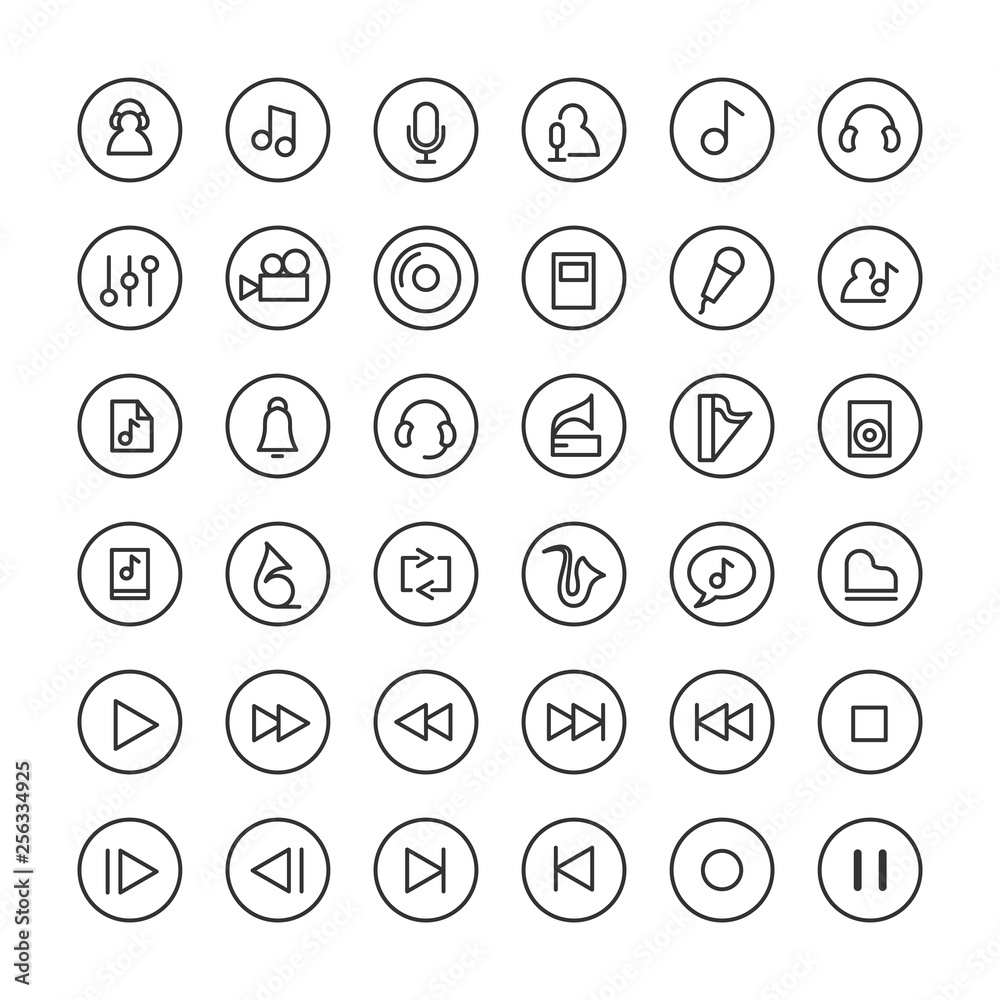 music icon set music icon set