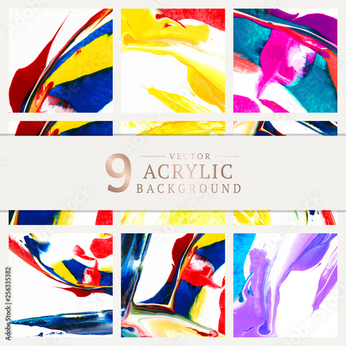 Mixed acrylic paintings