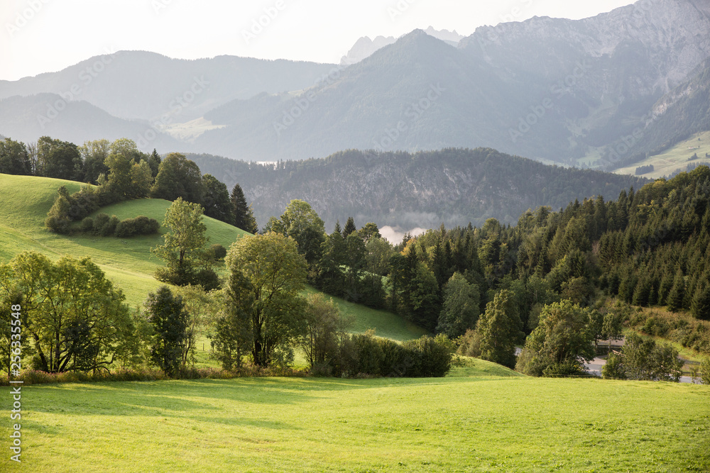 Austria, Tyrol, Kaiser mountains, view on Karspitze and Rettenschoess Austria, Tyrol, Kaiser mountains, view on Karspitze and Rettenschoess