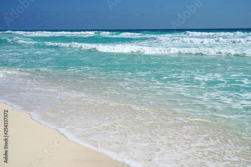 Wallpaper Mural landscape of sea waves at beach in Caribbean sea Torontodigital.ca