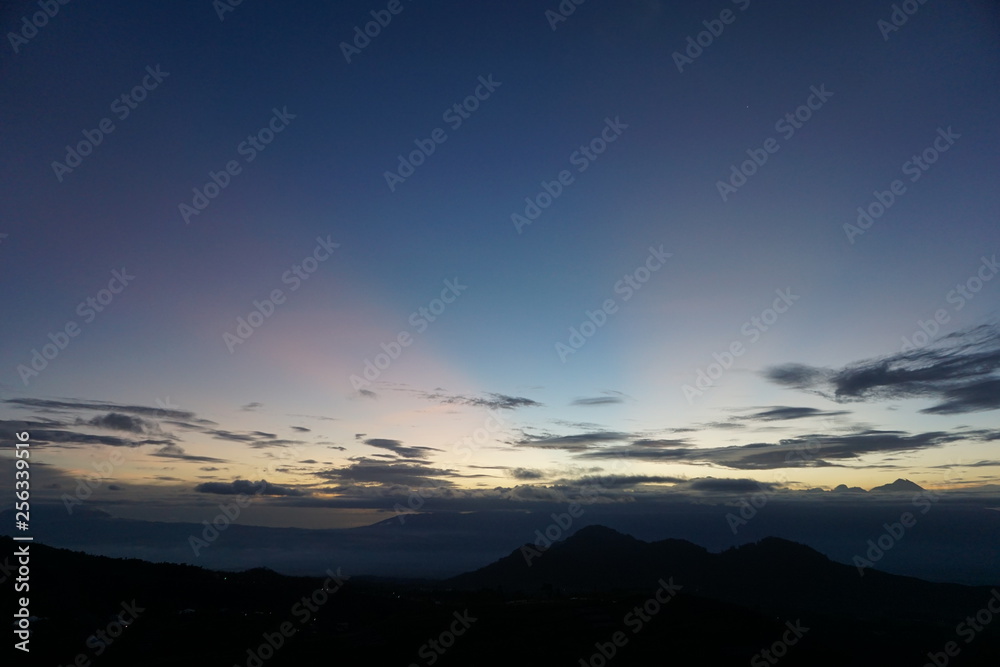 dawn sky landscape