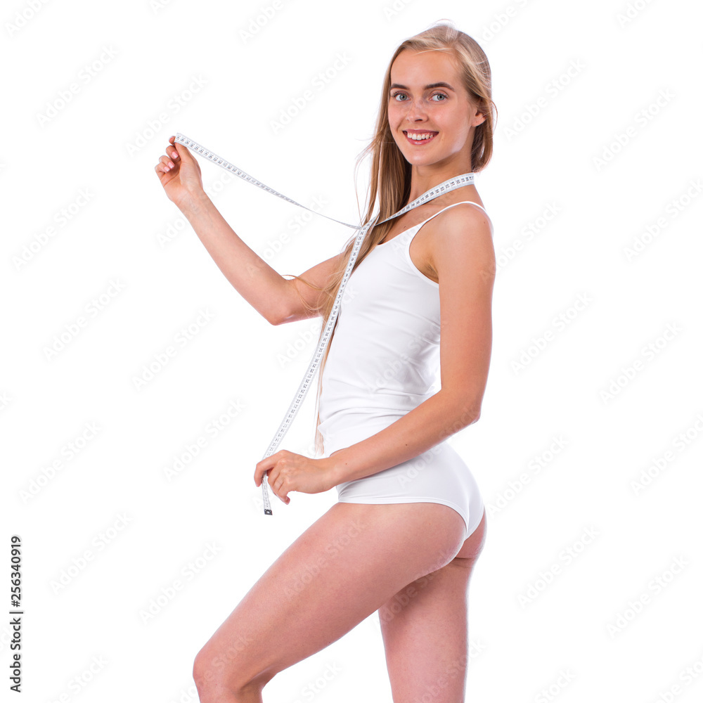beautiful blonde woman in white fitness clothing beautiful blonde woman in white fitness clothing