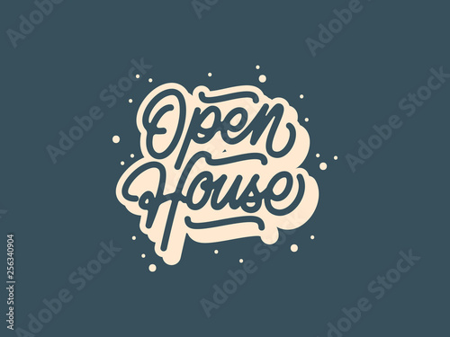 3D Mono Line Open House Calligraphy with Splash
