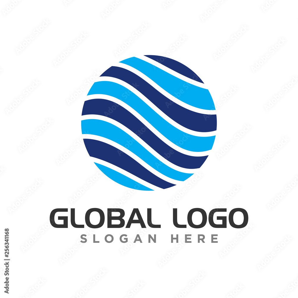 abstract globe logo vector design abstract globe logo vector design