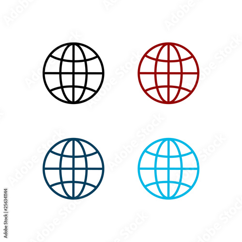 abstract globe logo vector design