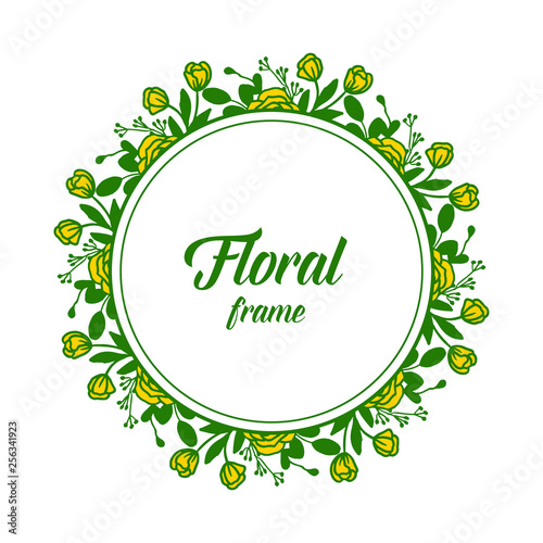 Wallpaper Mural Vector illustration design yellow floral frame with greeting card Torontodigital.ca