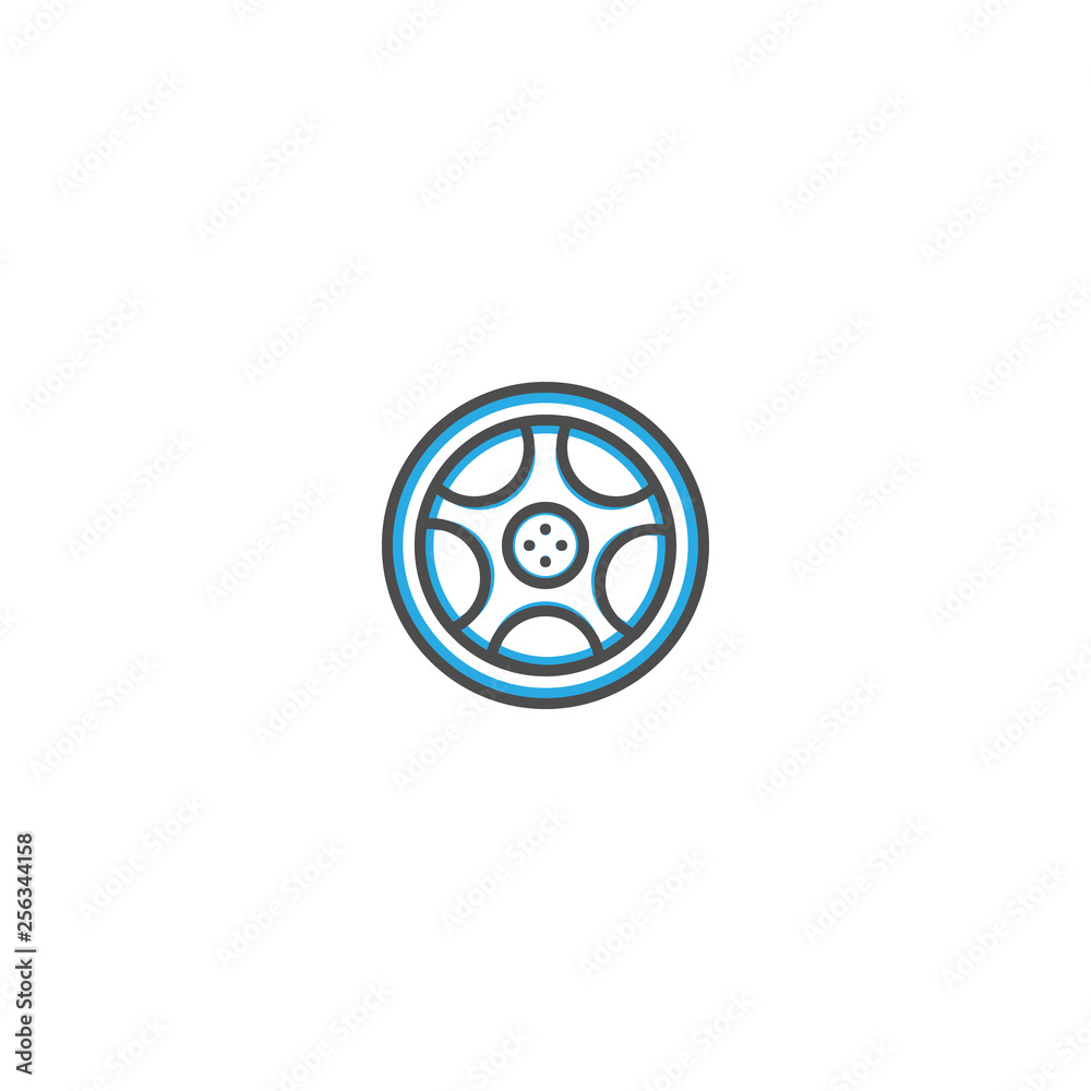 Alloy wheel icon design. Transportation icon vector design Alloy wheel icon design. Transportation icon vector design