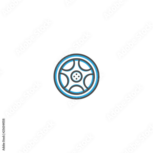 Alloy wheel icon design. Transportation icon vector design