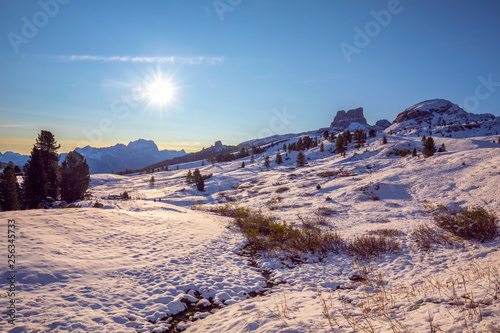 Winter in the Dolomites, Northern Italy