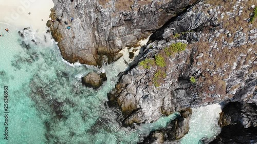Wallpaper Mural Aerial view above cockburn island with tourists arrival Torontodigital.ca