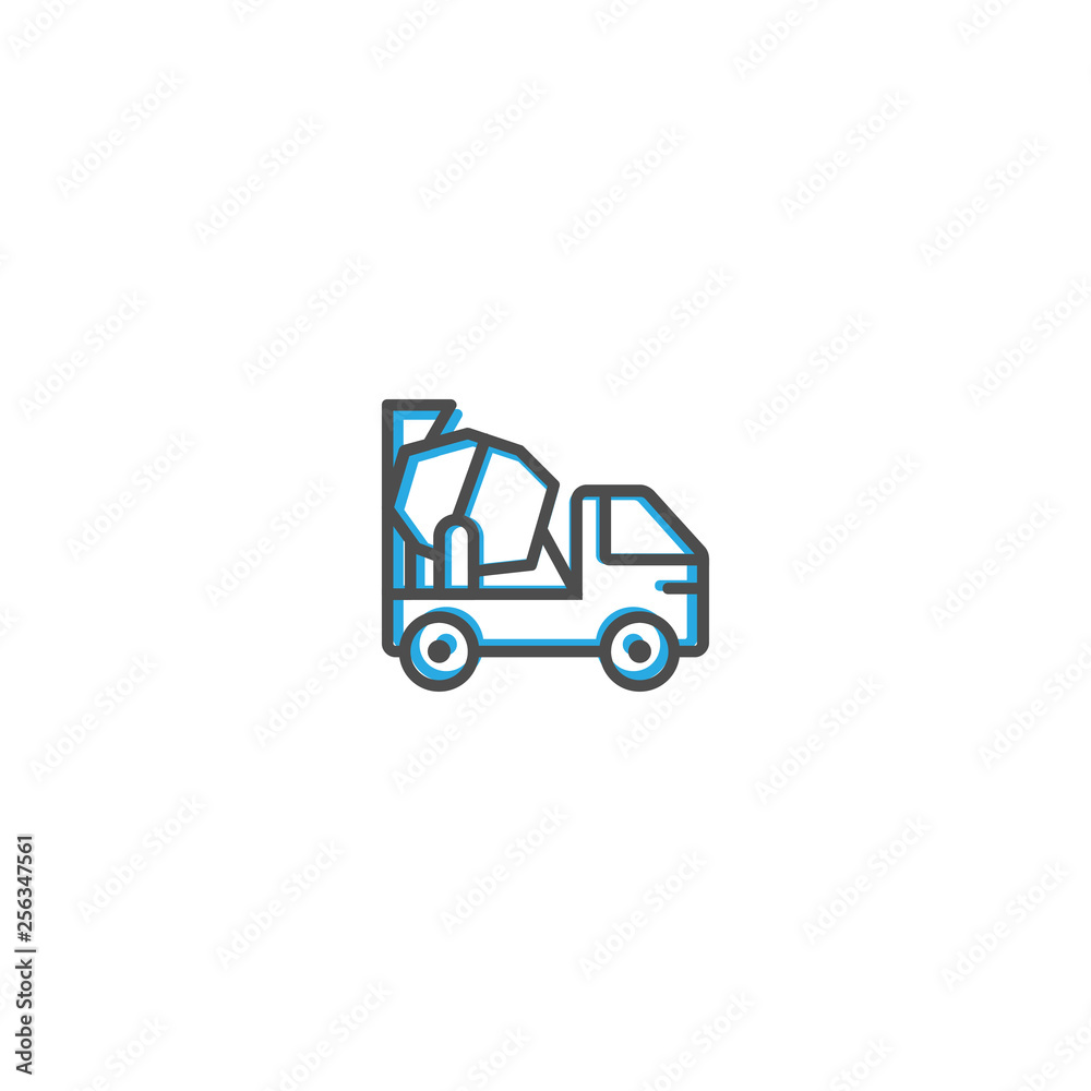 Concrete Mixer icon design. Transportation icon vector design