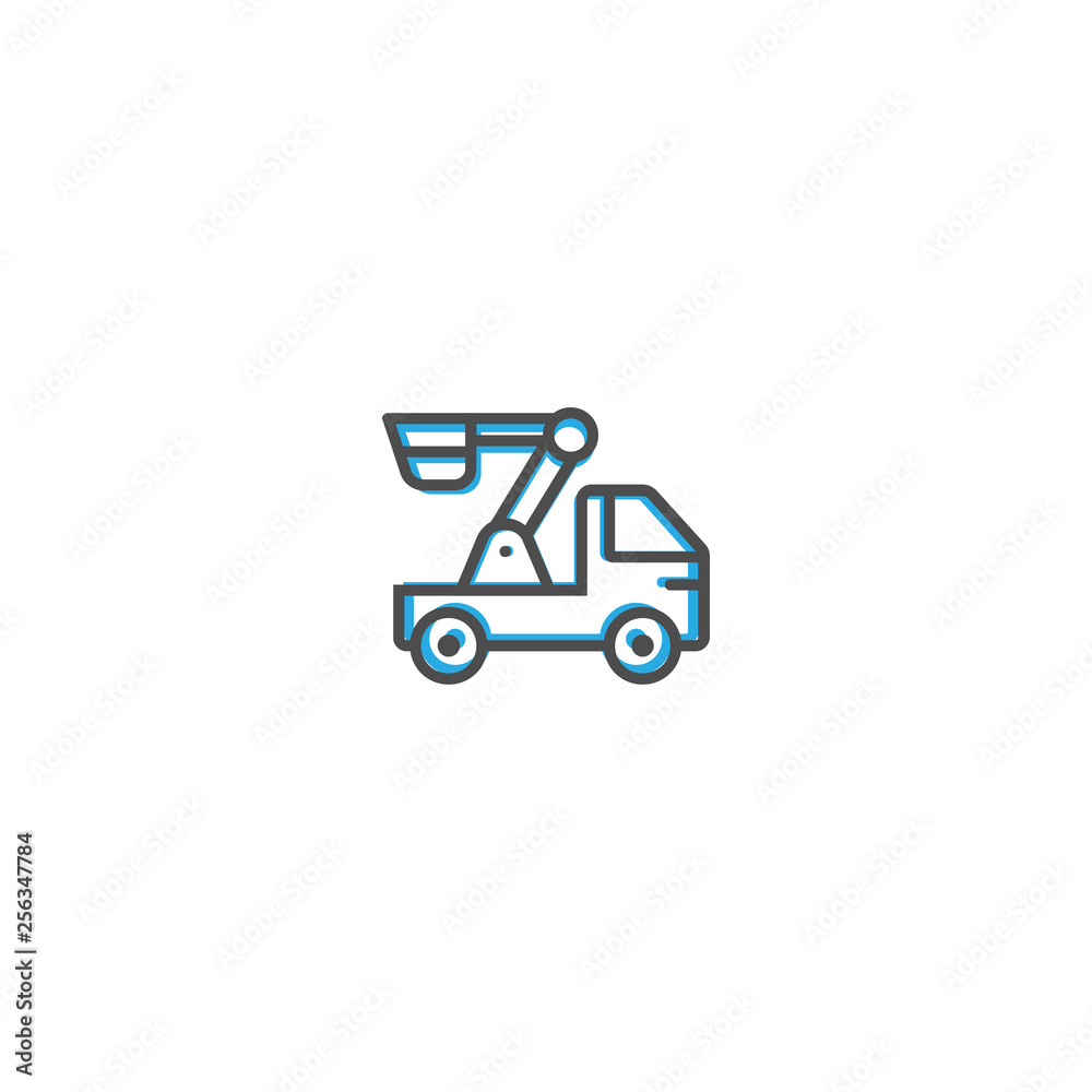 Fototapeta premium Crane icon design. Transportation icon vector design