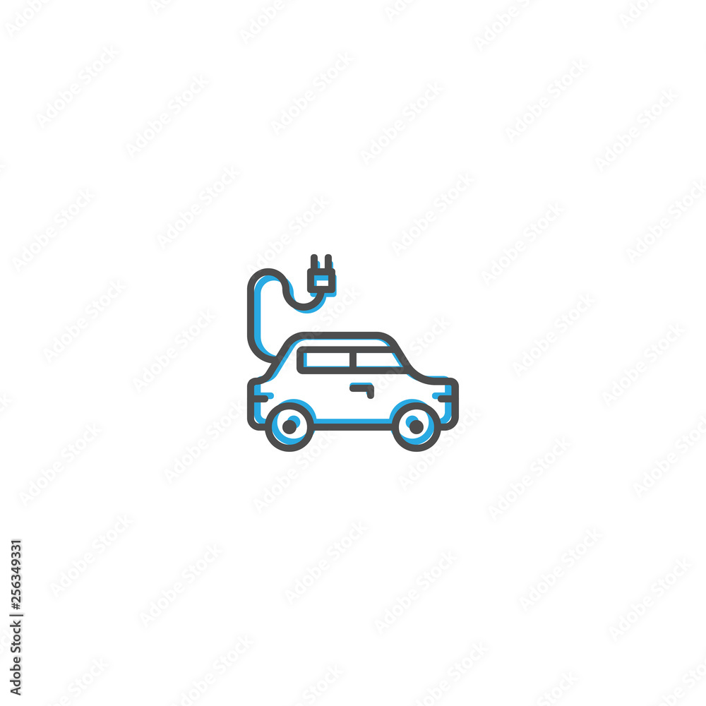 Electric car icon design. Transportation icon vector design