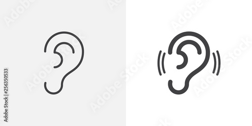 Fototapeta Ear, hearing icon