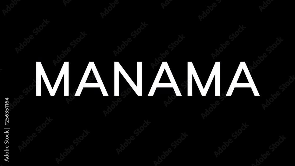 From the Glitch effect arises capital name MANAMA. Then the TV turns off. Alpha channel Premultiplied - Matted with color black From the Glitch effect arises capital name MANAMA. Then the TV turns off. Alpha channel Premultiplied - Matted with color black
