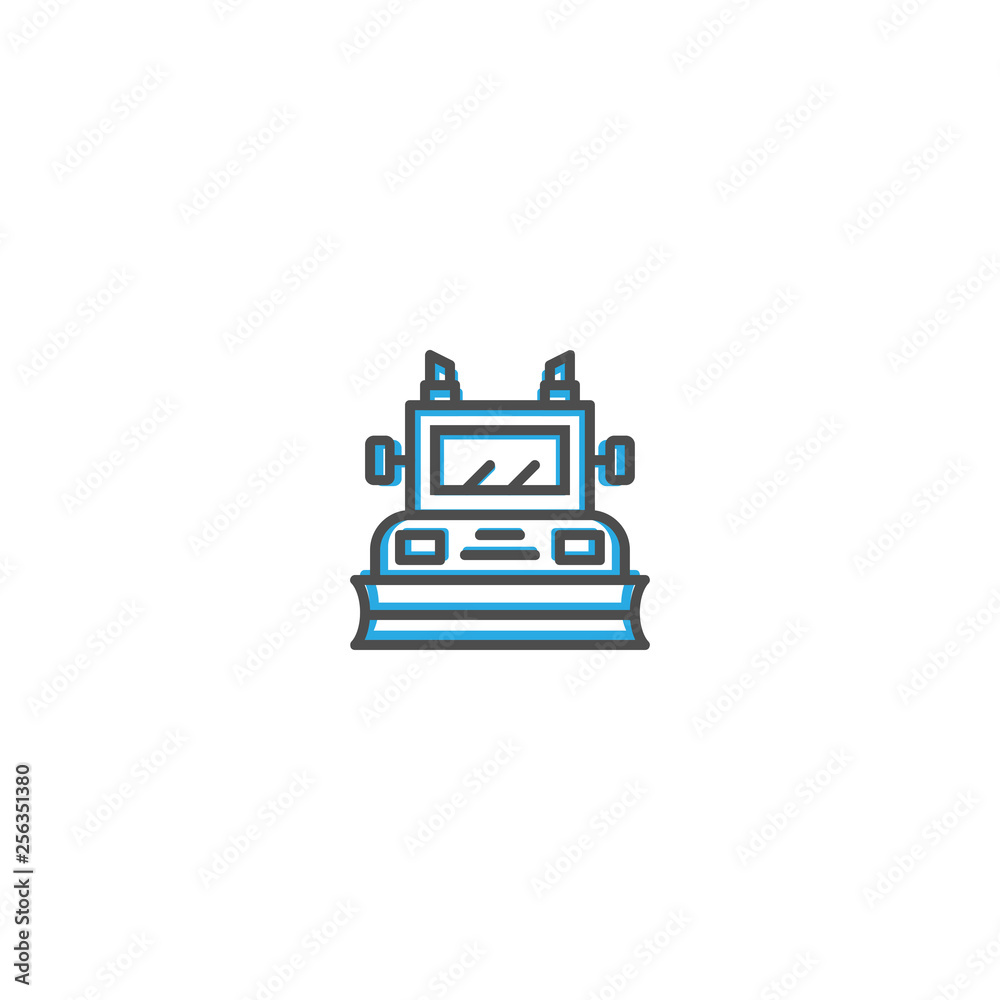 Snowplow icon design. Transportation icon vector design Snowplow icon design. Transportation icon vector design