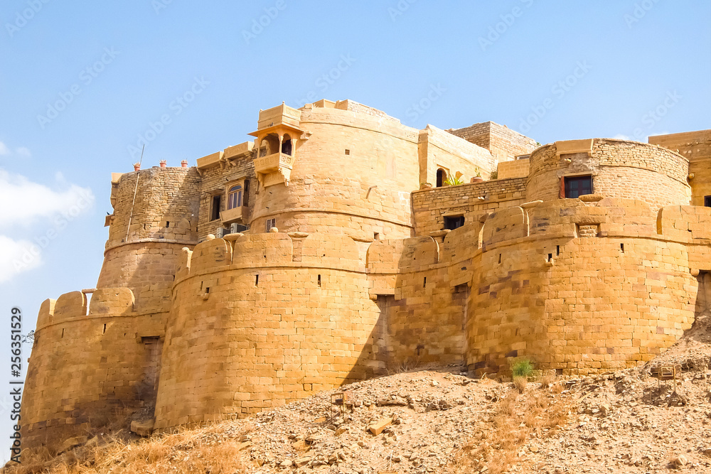 Architecture of Jaisalmer fort, Jaisalmer, Rajasthan, India.