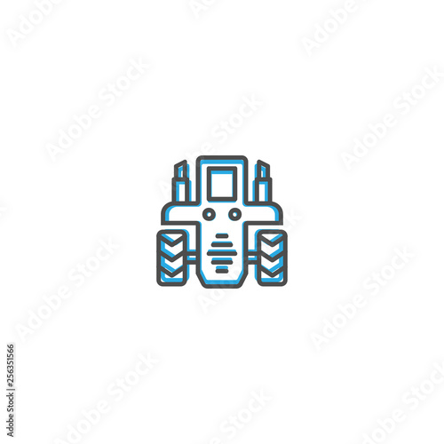 Tractor icon design. Transportation icon vector design