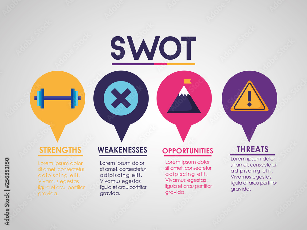 swot infographic analysis Stock Vector Adobe Stock