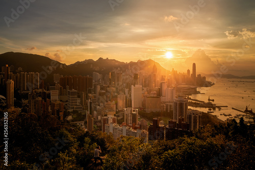 hong kong braema hill viewports for sunset cityscapes landscape
