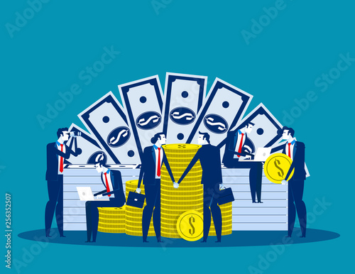 Money saving. Concept business vector, Financial,  investments, Deposit.