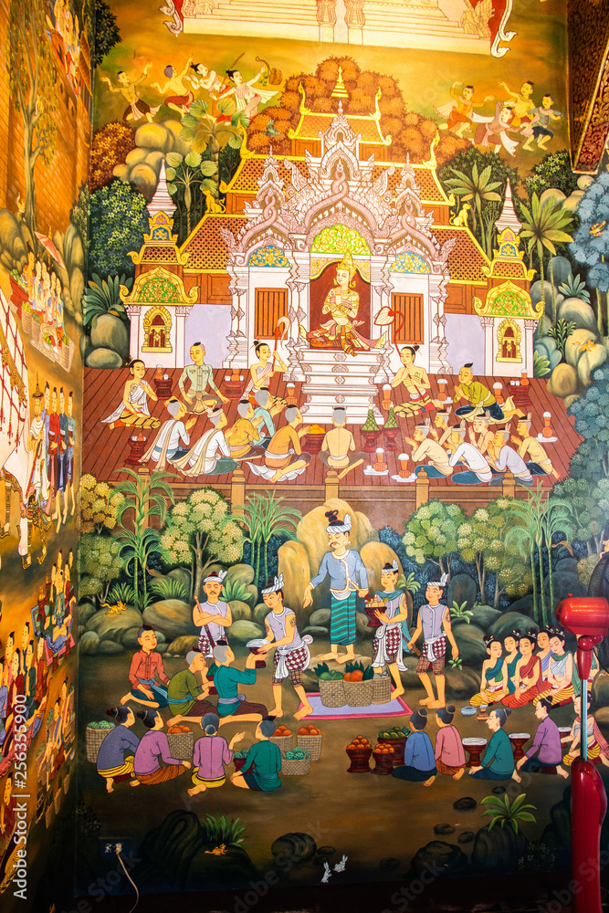 Fototapeta premium Inside Chiang Mai city pillar, the Sao Inthakhin