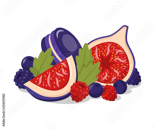 Confectionery Berries Color Vector Illustration