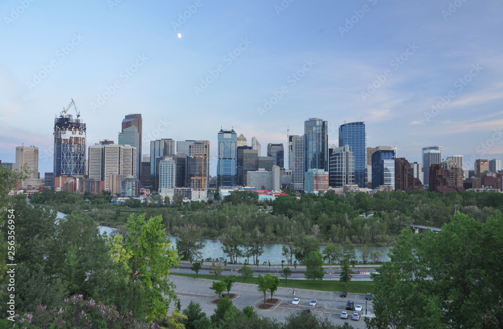 Fototapeta premium Aerial view of Calgary