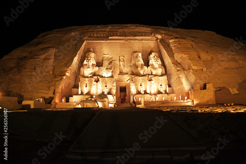 Obraz na płótnie Abu Simbel, Egypt, Pharaoh, Nile, Hieroglyphs, Frescoes w salonie