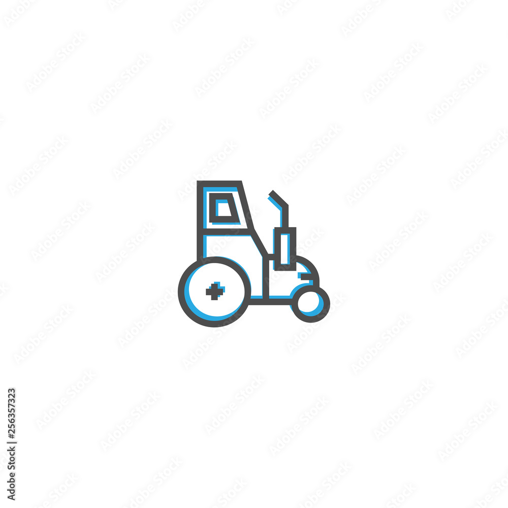 Tractor icon design. Transportation icon vector design