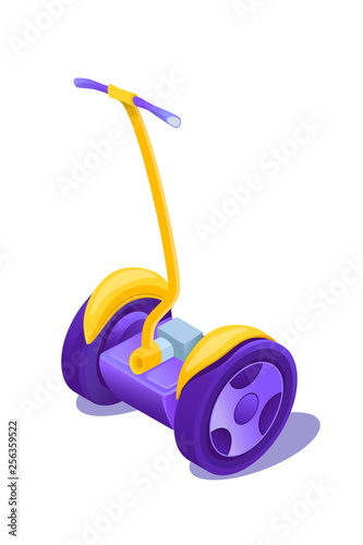 Segway, eco transport vector cartoon illustration