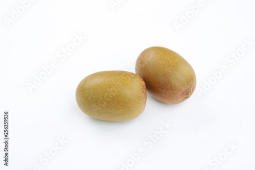 Fresh Kiwi fruit isolated on white background.