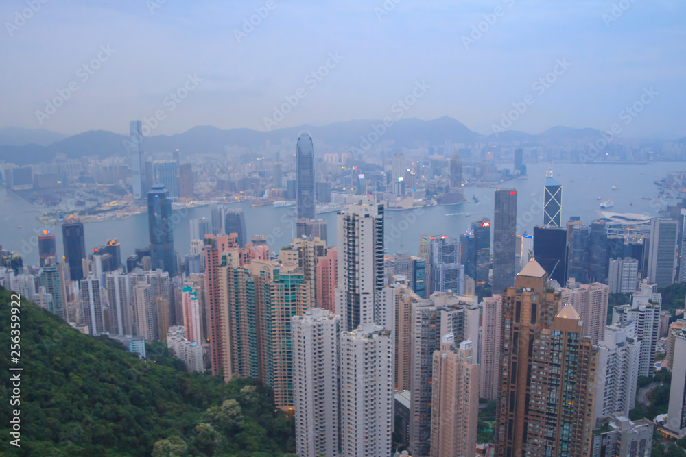 Hong Kong City Skyline at night