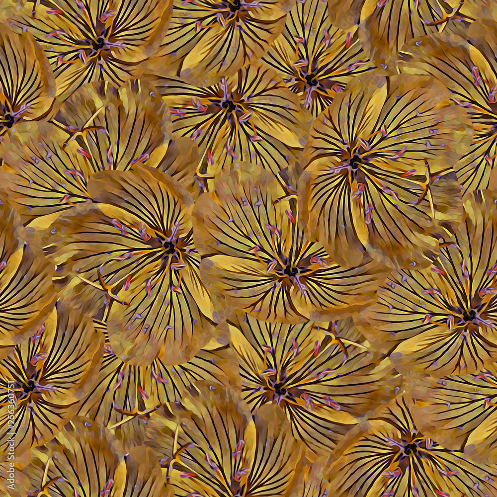 Seamless background. Flowers. Stylization: watercolor.