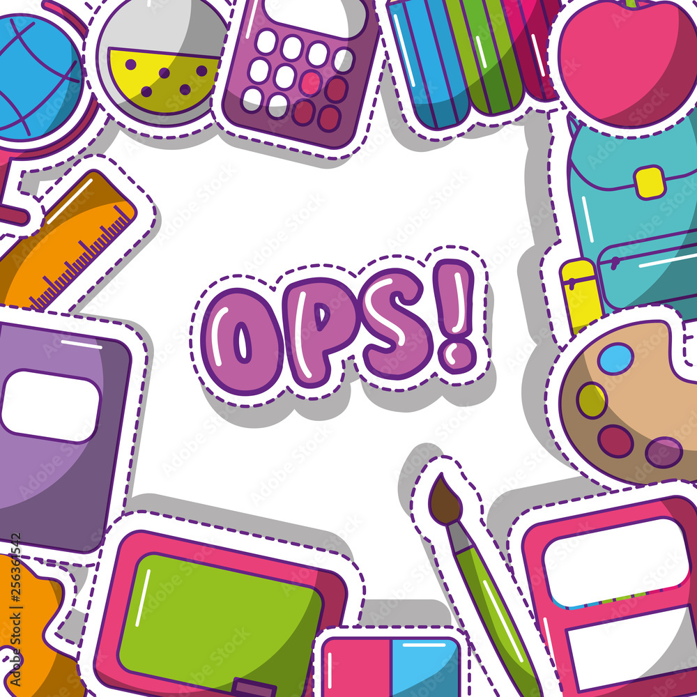 cute set of school patches funny elements cute set of school patches funny elements