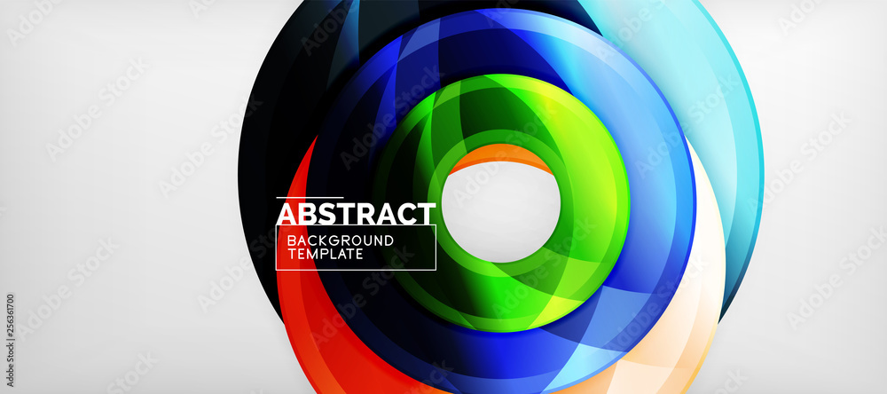 Modern geometric circles abstract background, colorful round shapes with shadow effects Modern geometric circles abstract background, colorful round shapes with shadow effects