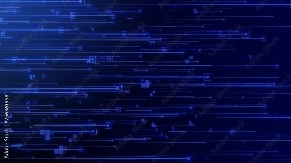 big data flow data analysis cloud computing with binary code running