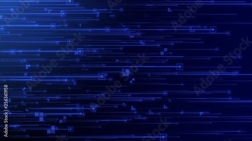big data flow data analysis cloud computing with binary code running