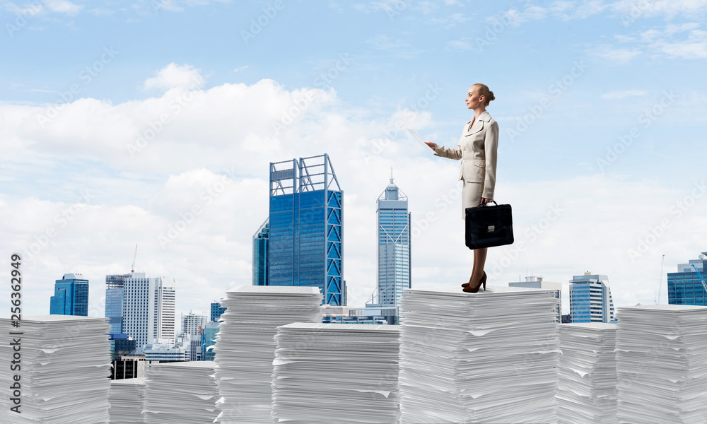 Successful confident business woman in suit.